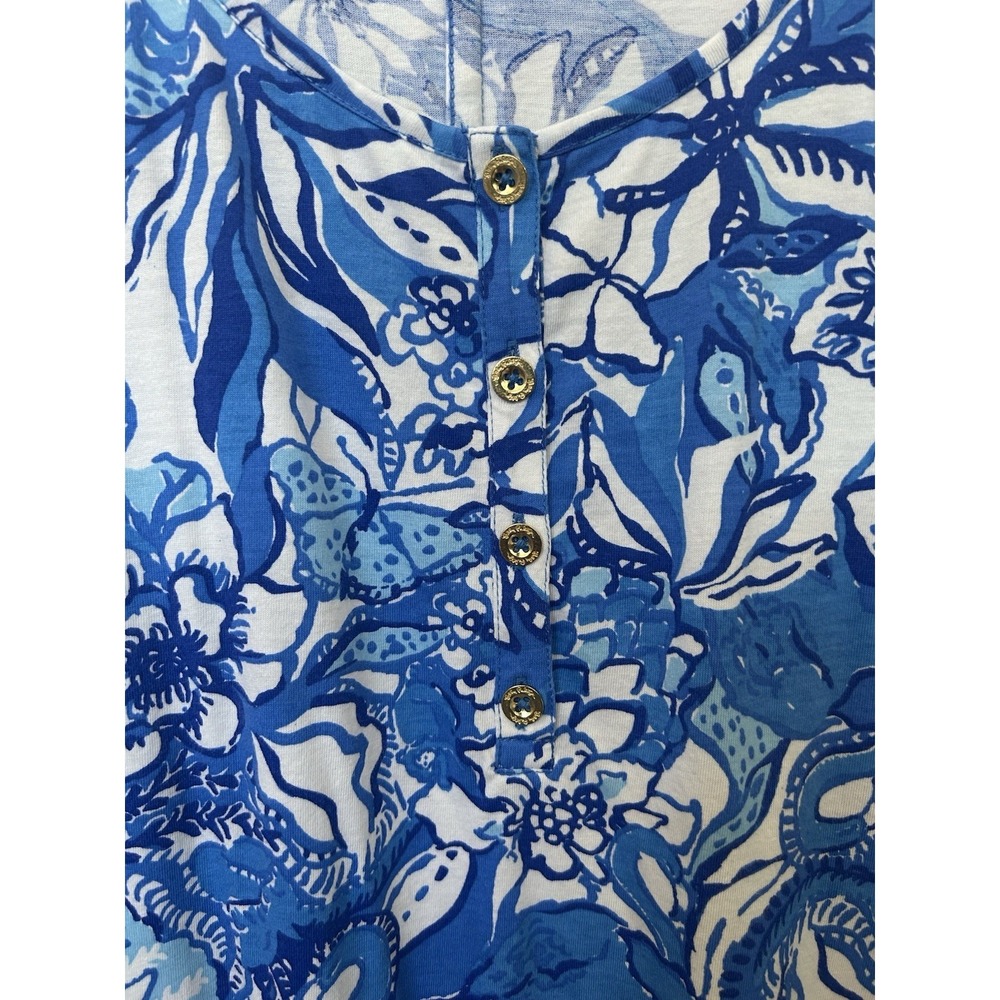 New Lilly Pulitzer Lela Henley Tank Dress Breathable Resort Vibrant Size XL - Picture 4 of 6